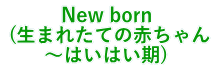 New born  (܂ꂽĂ̐Ԃ `͂͂)